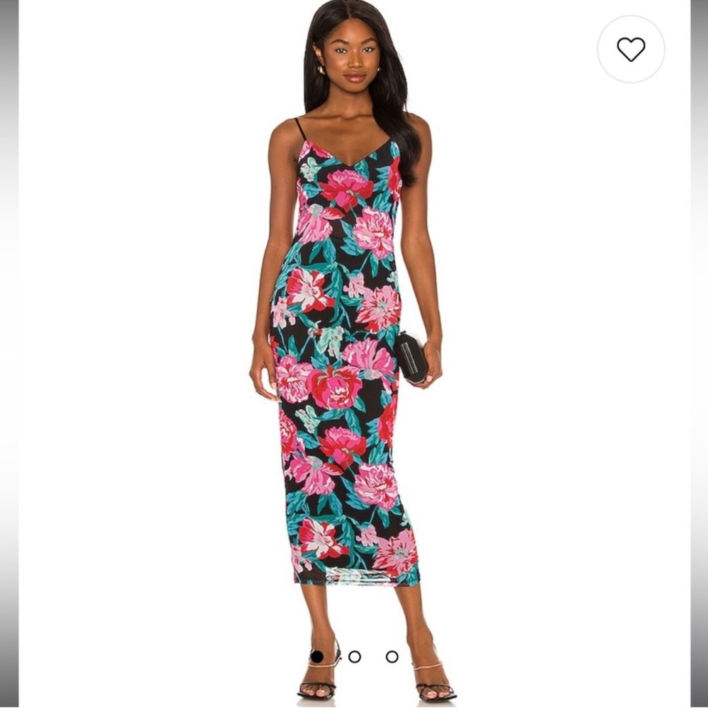 Revolve AFRM Floral Mesh Midi Dress - Picture 2 of 7